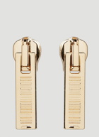 Barcode Zipper Earrings in Gold