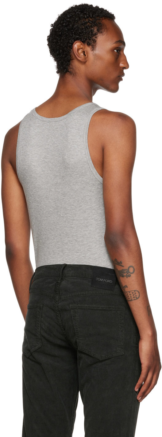 TOM FORD Grey Cotton Tank Top TOM FORD