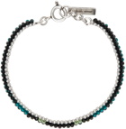 Isabel Marant Silver & Multicolor Ikat Beaded Bracelet