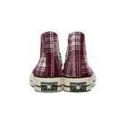 Converse Burgundy Plaid Chuck 70 High Sneakers