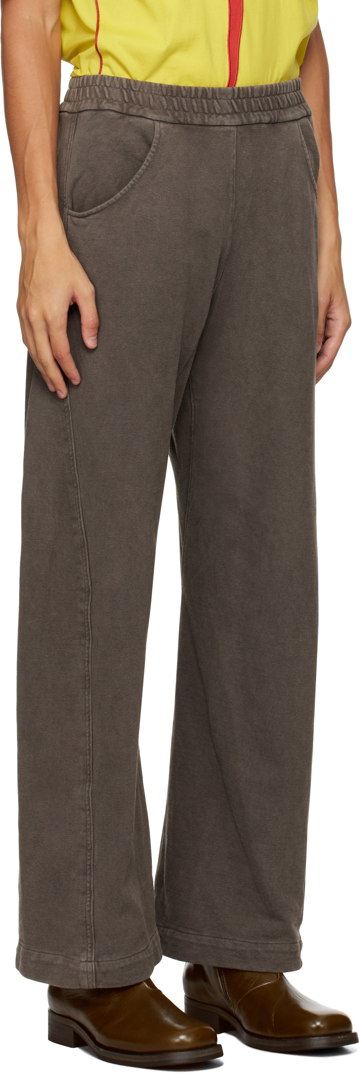 Omar Afridi Brown Shabby Twisted Lounge Pants