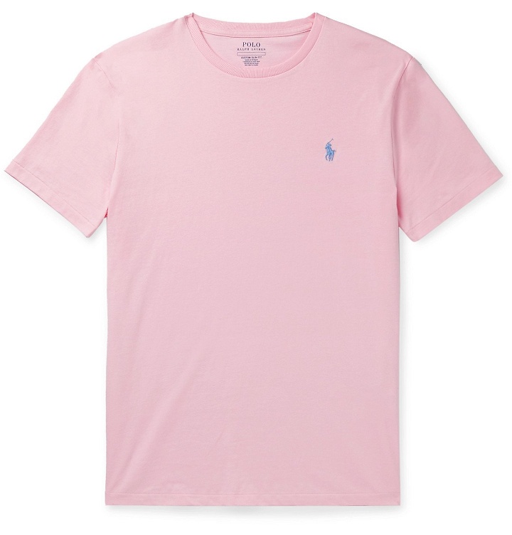 Photo: Polo Ralph Lauren - Slim-Fit Cotton-Jersey T-Shirt - Pink
