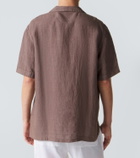 Fedeli Linen bowling shirt