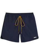 Rhude Classic Logo-embroidered Cotton Shorts Navy