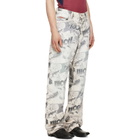 Martine Rose White & Black 5 Pocket Relaxed Fit Jeans