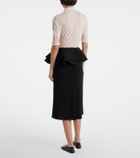 Plan C Ruffled midi skirt