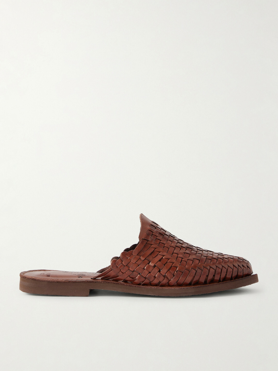Yuketen - Polanco Woven Leather Mules - Brown