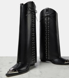 Givenchy Shark Lock Cowboy leather knee-high boots