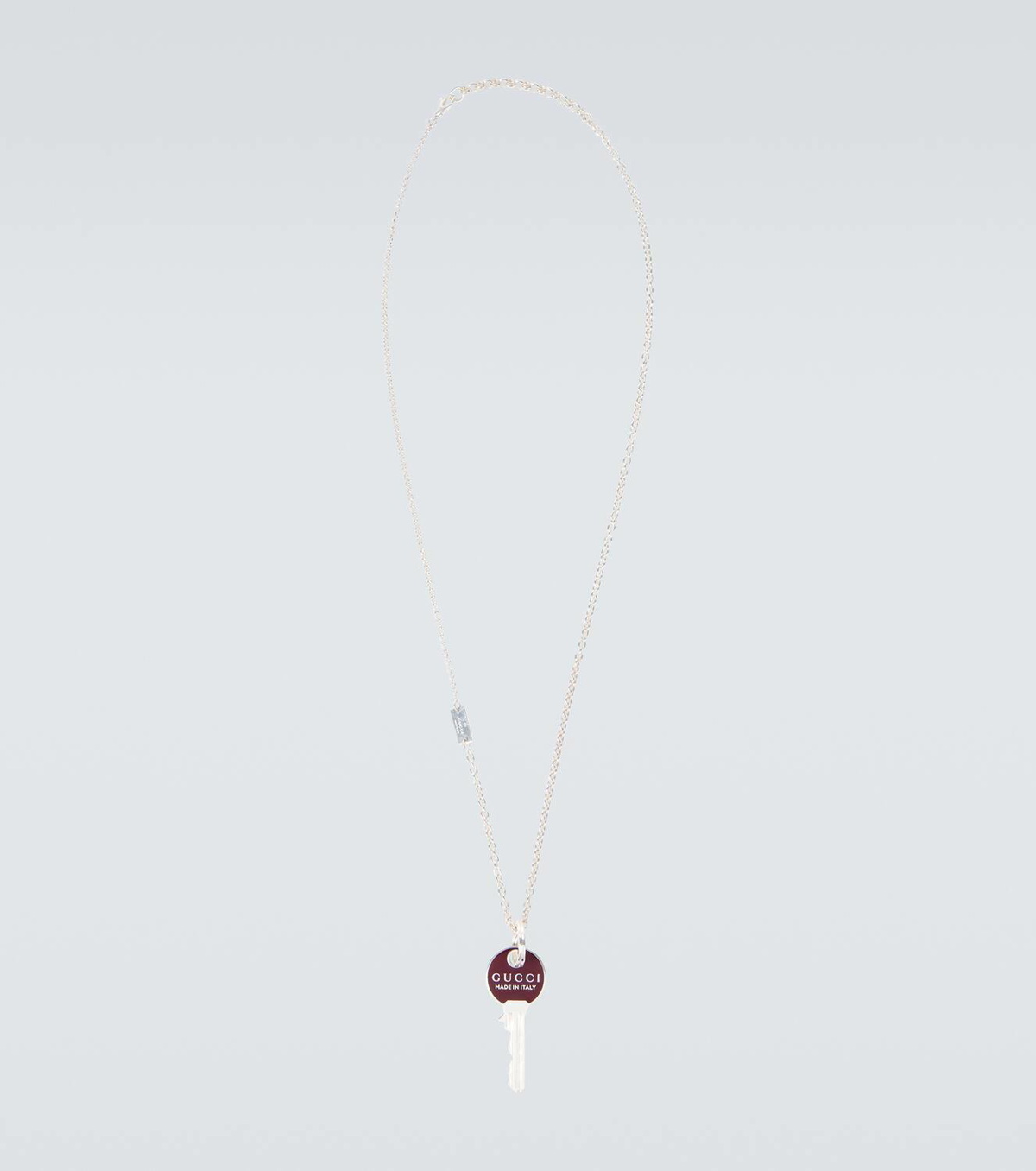 Gucci Trademark sterling silver pendant necklace