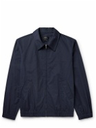 A.P.C. - Gilbert Logo-Embroidered Cotton-Twill Blouson Jacket - Blue