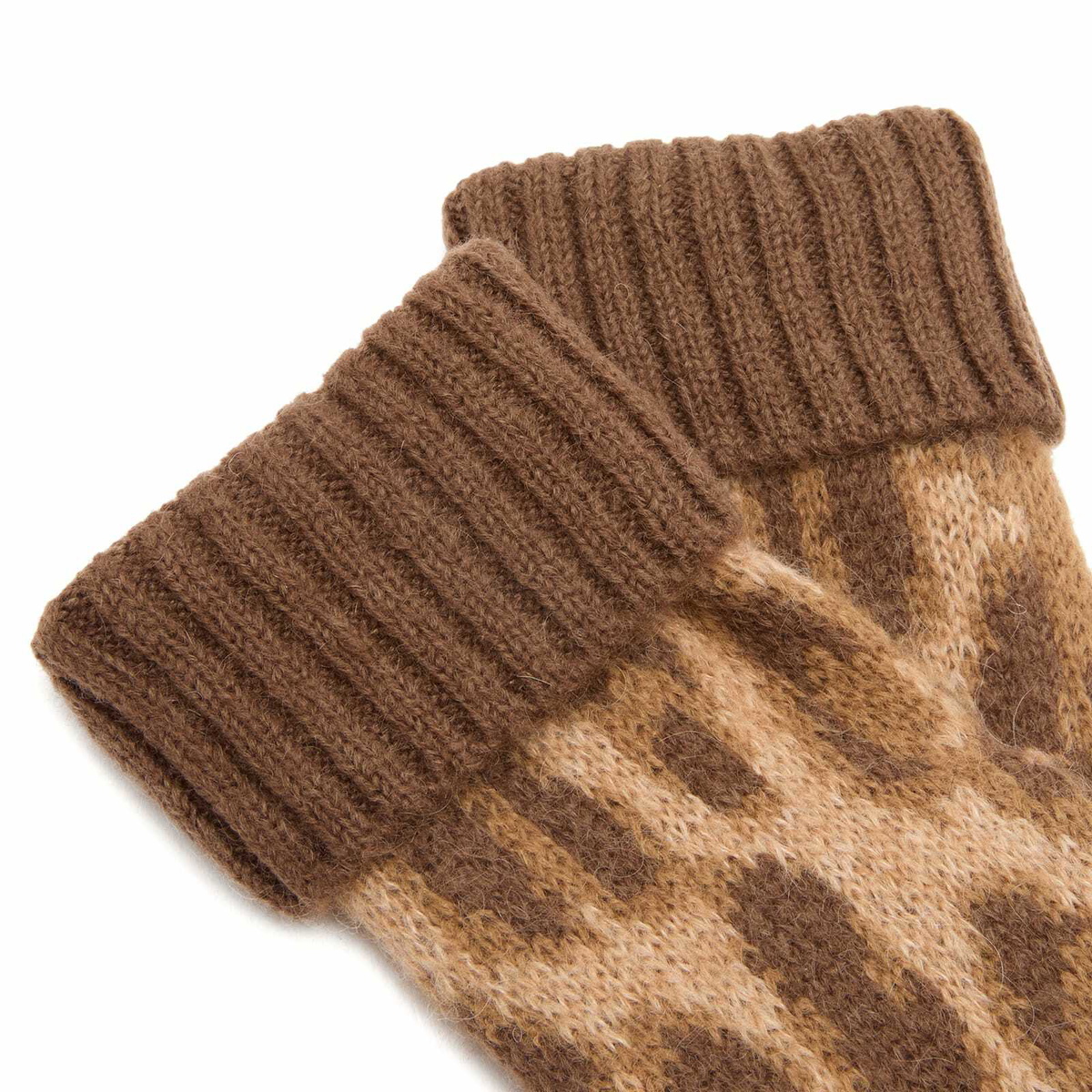 Damson Madder Women's Fluffy Mittens in Leopard 