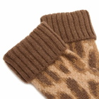 Damson Madder Women's Fluffy Mittens in Leopard 