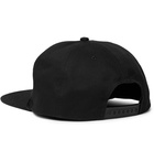 Rhude - Pit Stop Logo-Appliquéd Cotton-Twill Baseball Cap - Black