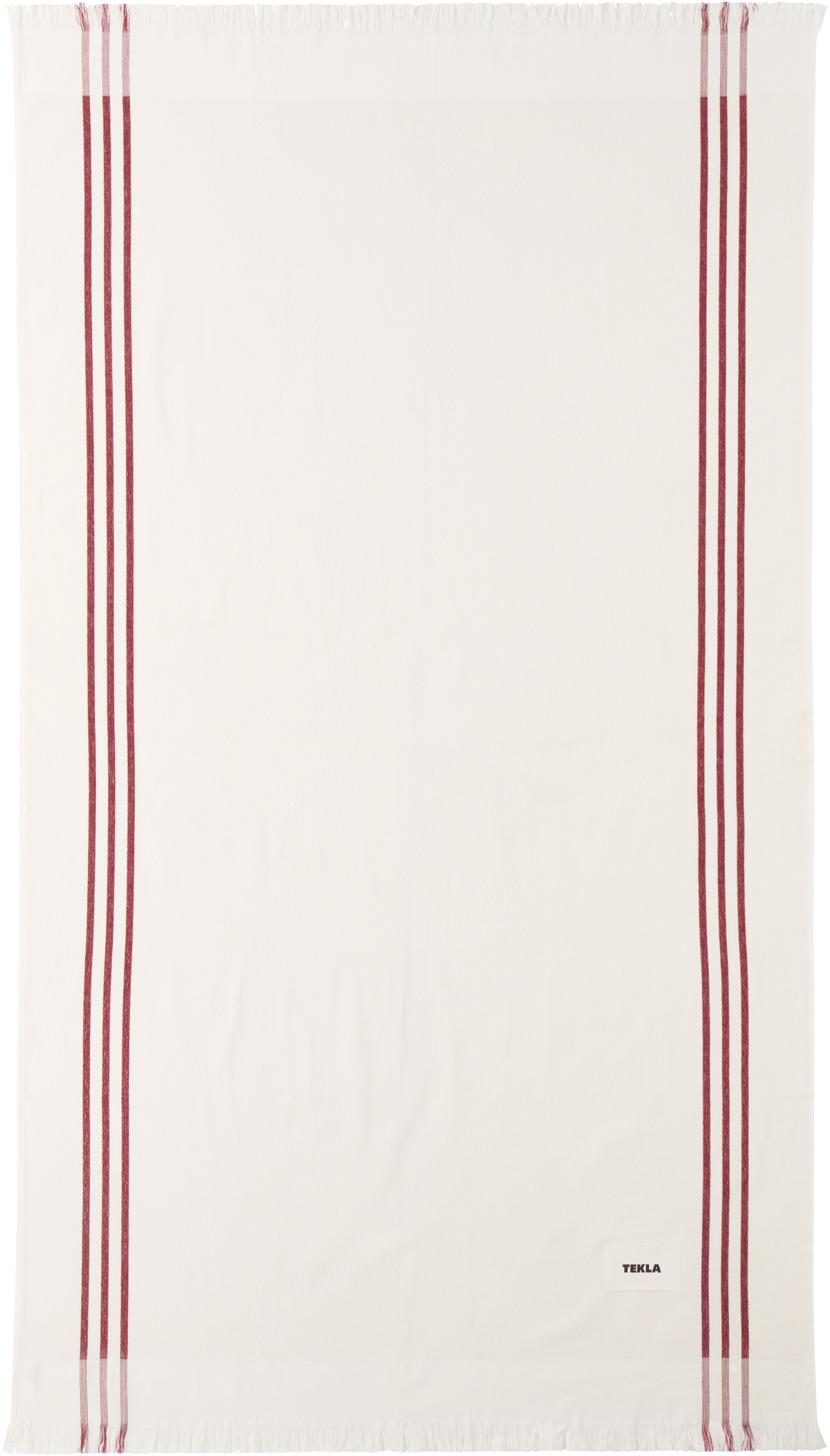 Tekla Off-White Striped Beach Towel