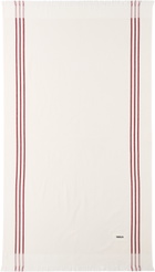 Tekla Off-White Striped Beach Towel