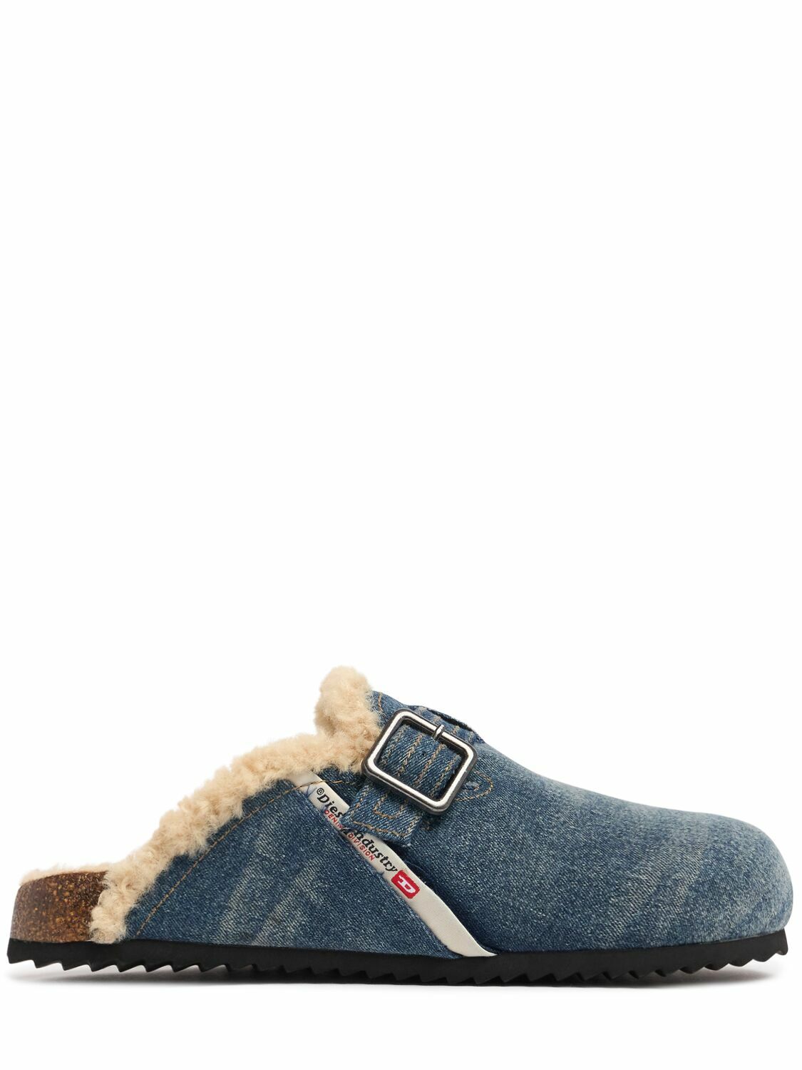 DIESEL Woodstock Cotton Denim Mules Diesel