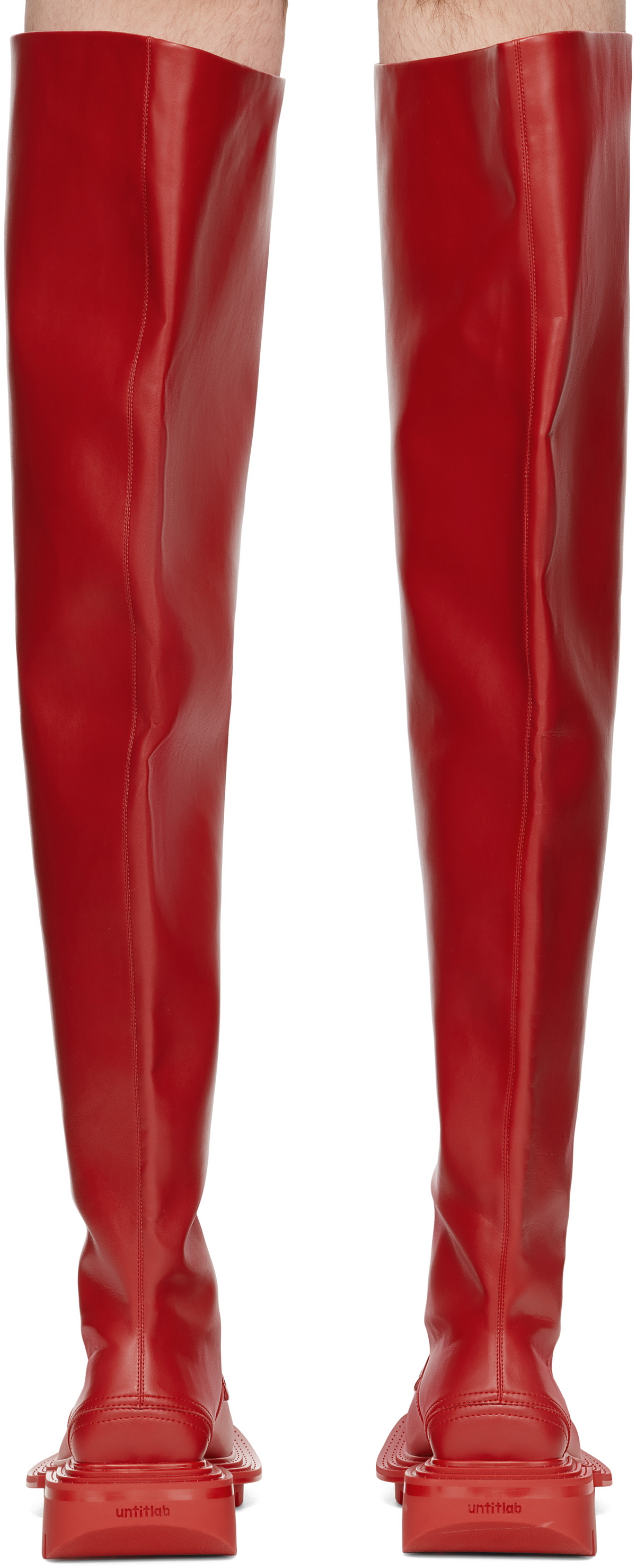 untitlab® Red Reel Derbies Fisherman Tall Boots