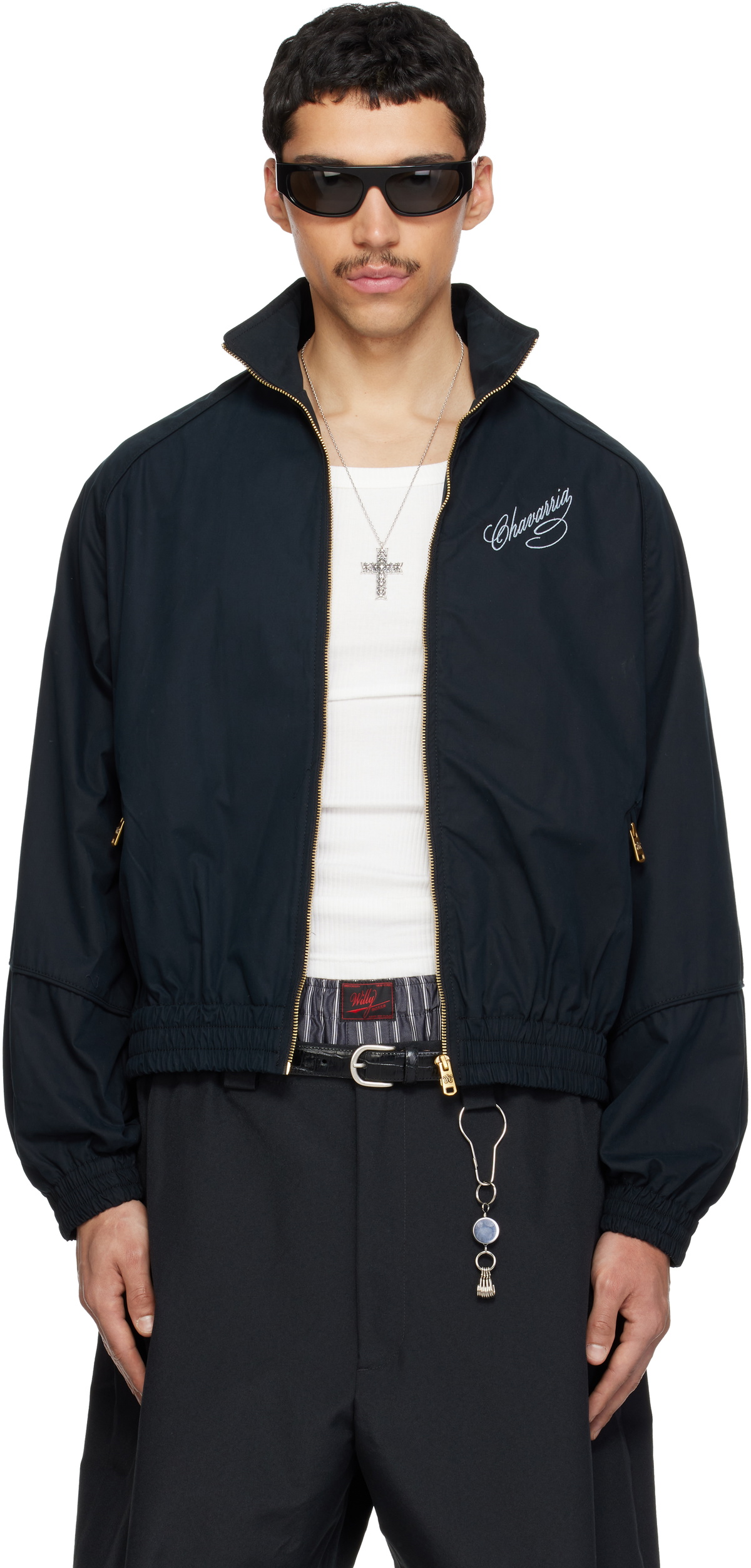 WILLY CHAVARRIA Black Ruff Rider Track Jacket
