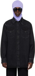 Acne Studios Black Press-Stud Denim Shirt