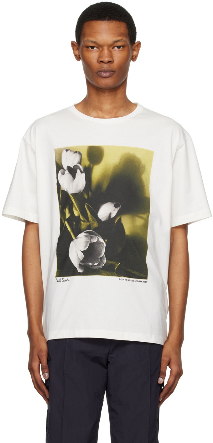 Pop Trading Company White Paul Smith Edition T-Shirt Pop Trading Company