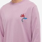 By Parra Men's Long Sleeve Cloudy Star T-Shirt in Lavender