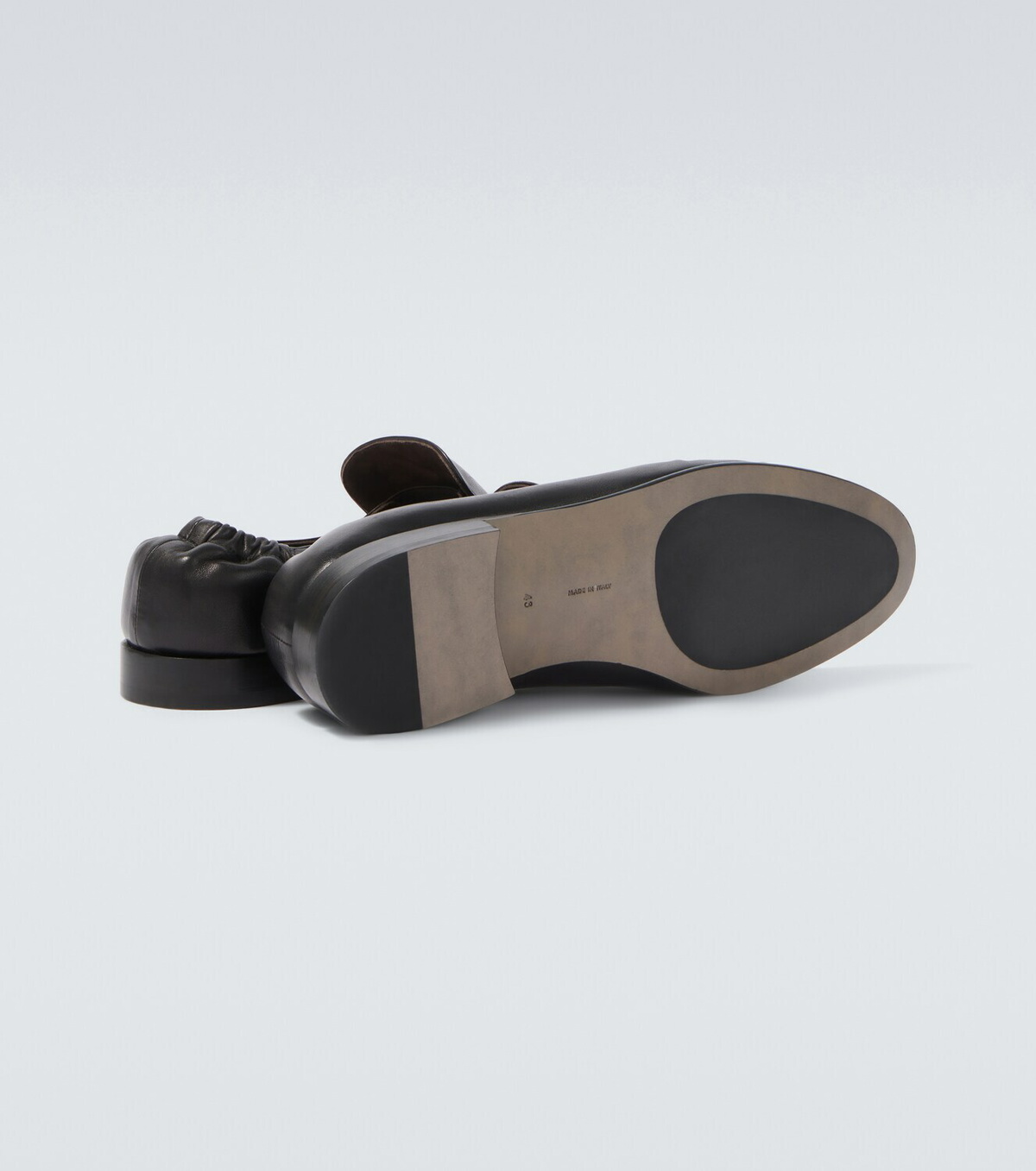The Row Soft Two leather loafers