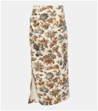 SIR Eleanora floral linen maxi skirt