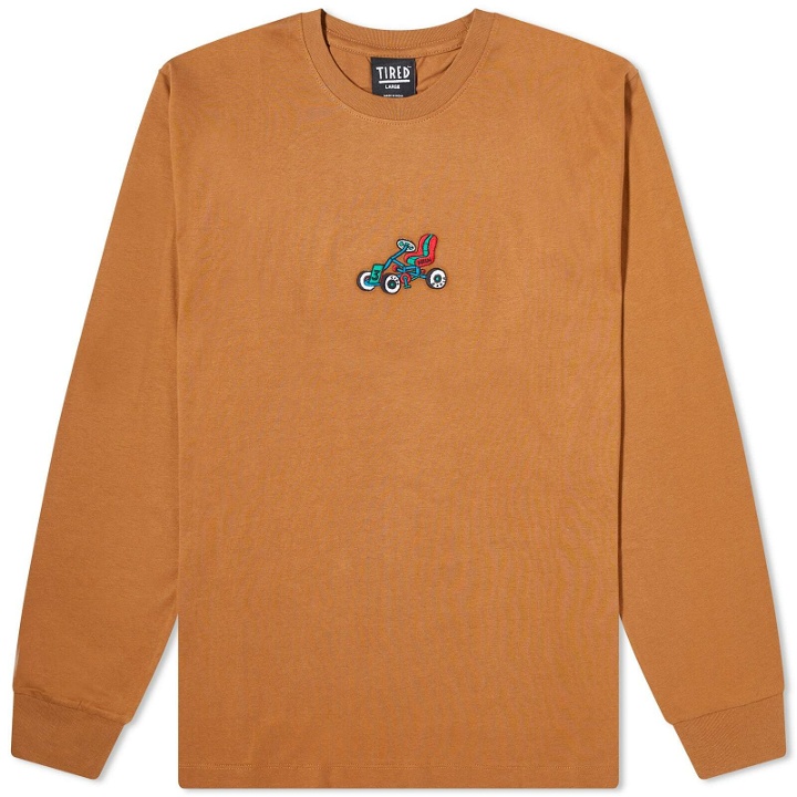 Photo: Tired Skateboards Men's Long Sleeve Semi Tired T-Shirt in Workwear Brown