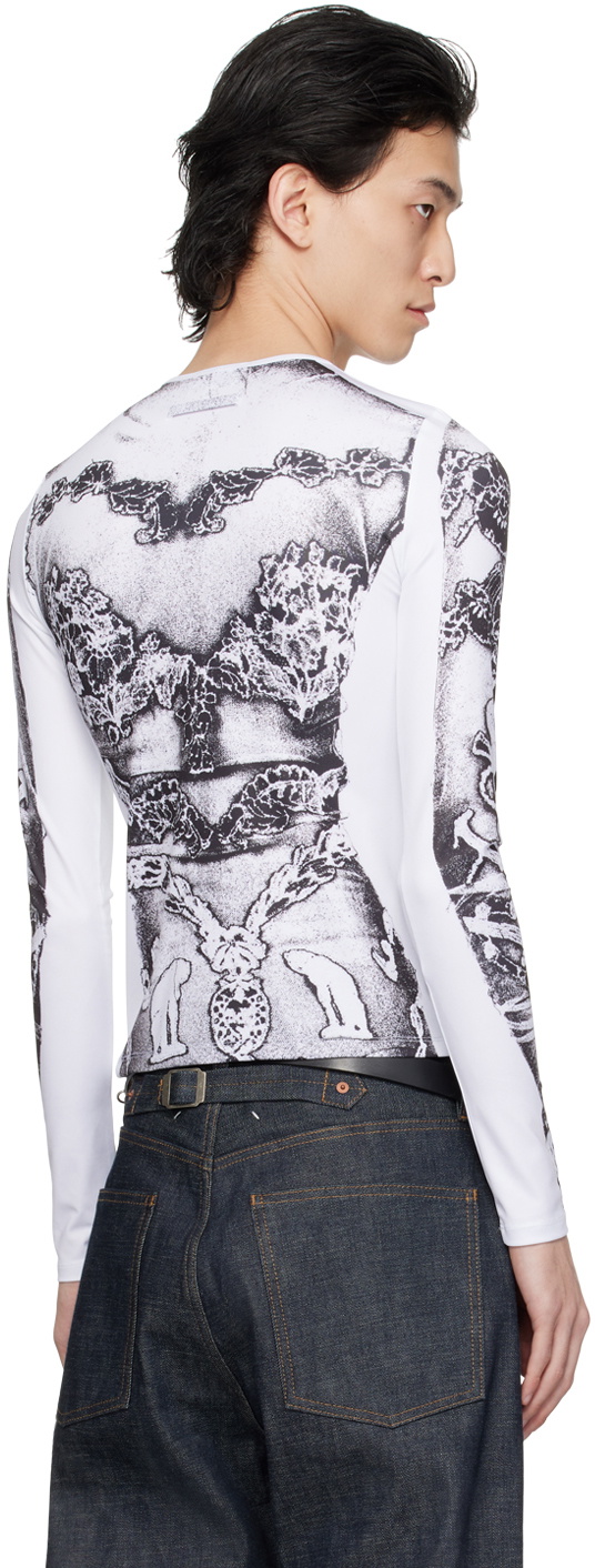 Jean Paul Gaultier White 'The Gaultier Paris' Long Sleeve T-Shirt