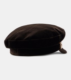 Roger Vivier Velvet newsboy cap