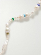 Fry Powers - Coco Baroque Silver, Pearl and Enamel Necklace