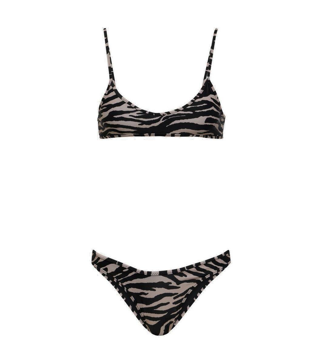 水着・ビーチグッズその他 The Attico Two-piece zebra bikini in black/white Black and white bikini for Women | THE ATTICO®