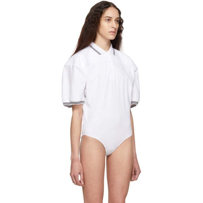 Pushbutton White Polo Bodysuit Pushbutton