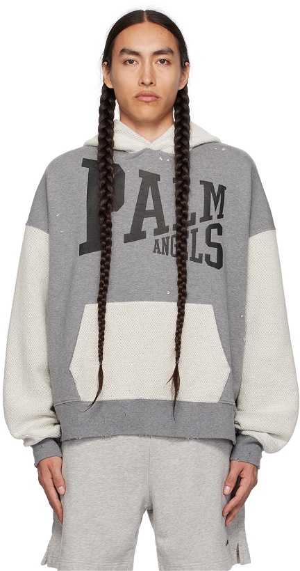 Photo: Palm Angels Gray College Hoodie