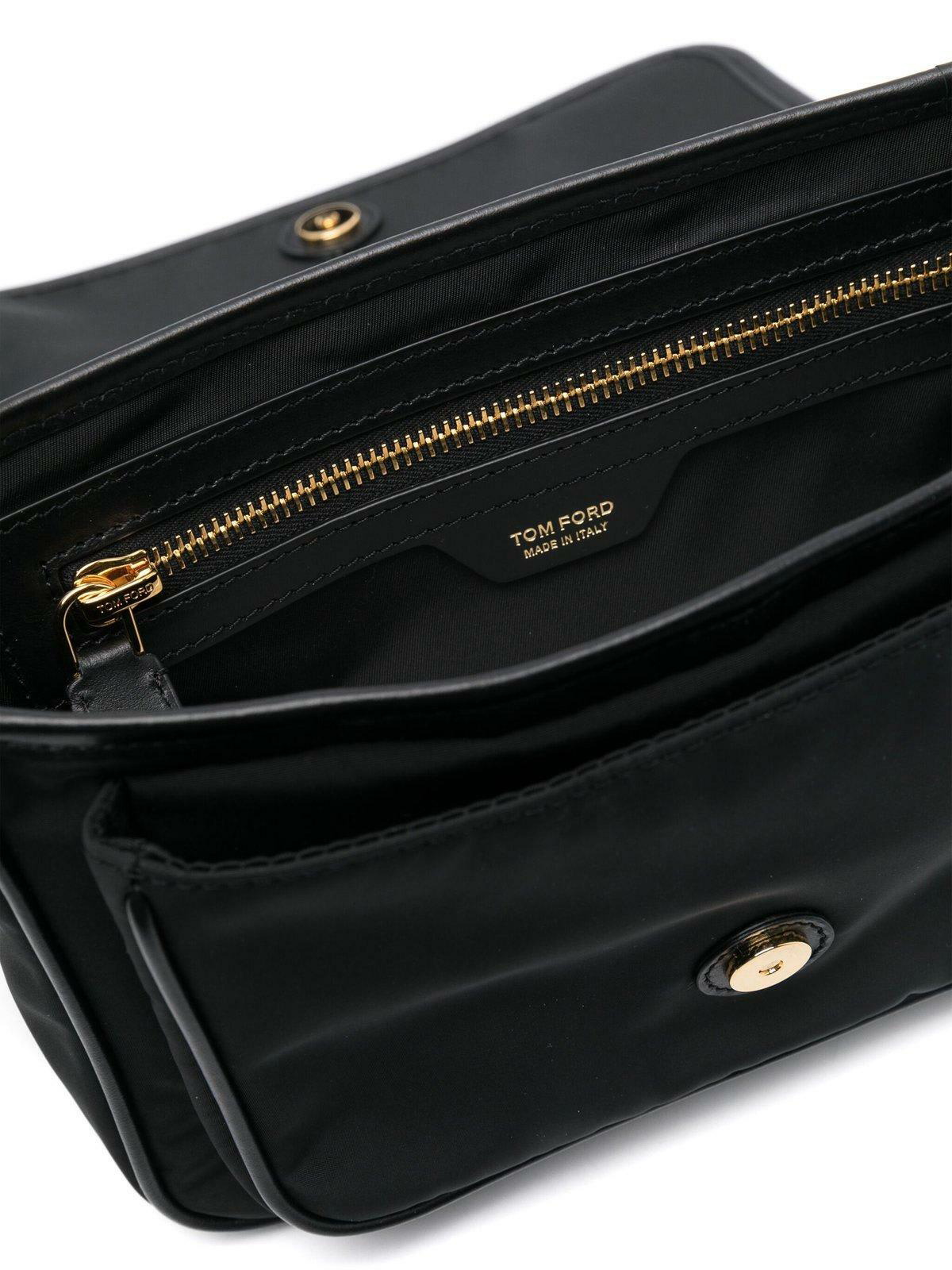 ショルダーバッグ TOM FORD MESSENGER BAG WITH APPLICATION Tom Ford Flap Messenger Bag TOM FORD