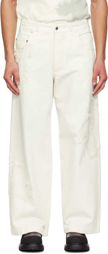 Photo: Song for the Mute Off-White TKL Edition Faded Jeans