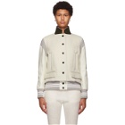 Sacai Off-White Wool Varsity Jacket