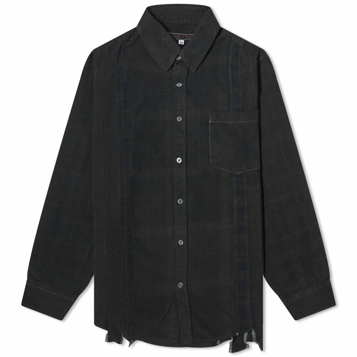 Photo: Needles Men's 7 Cuts Over Dyed Flannel in Black