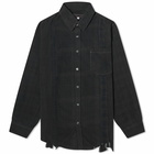 Needles Men's 7 Cuts Over Dyed Flannel in Black