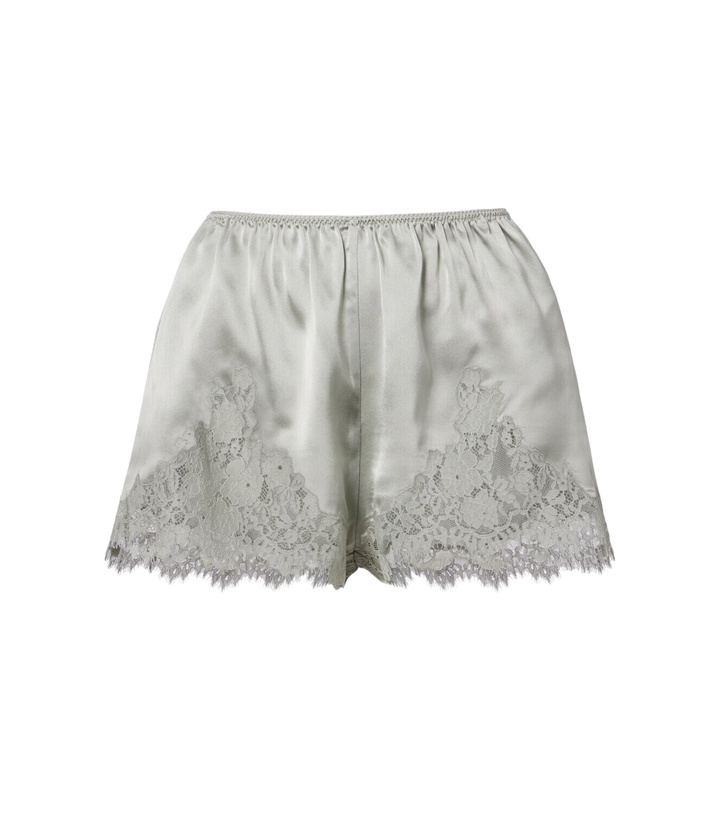 Photo: Dôen Iona lace-trimmed silk shorts