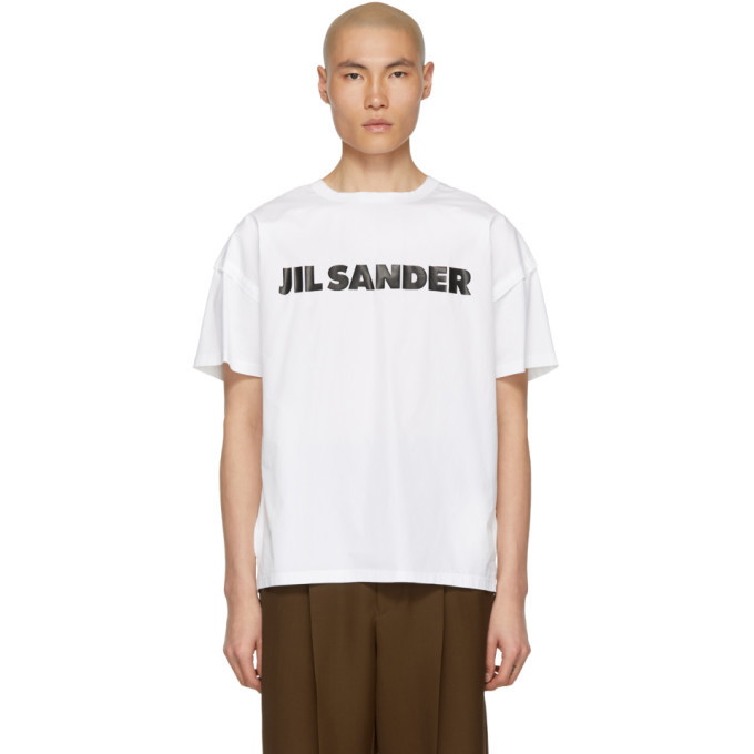 Photo: Jil Sander White Poplin Logo T-Shirt