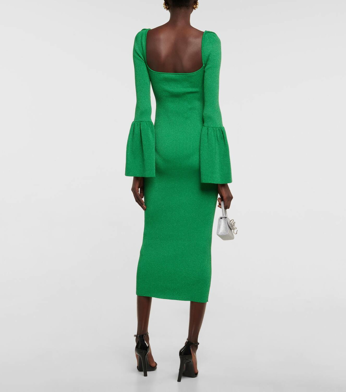 self portrait cut out knit midi dress Self-Portrait Cutout ribbed-knit Self-Portrait cf-size-46r-40w-slim