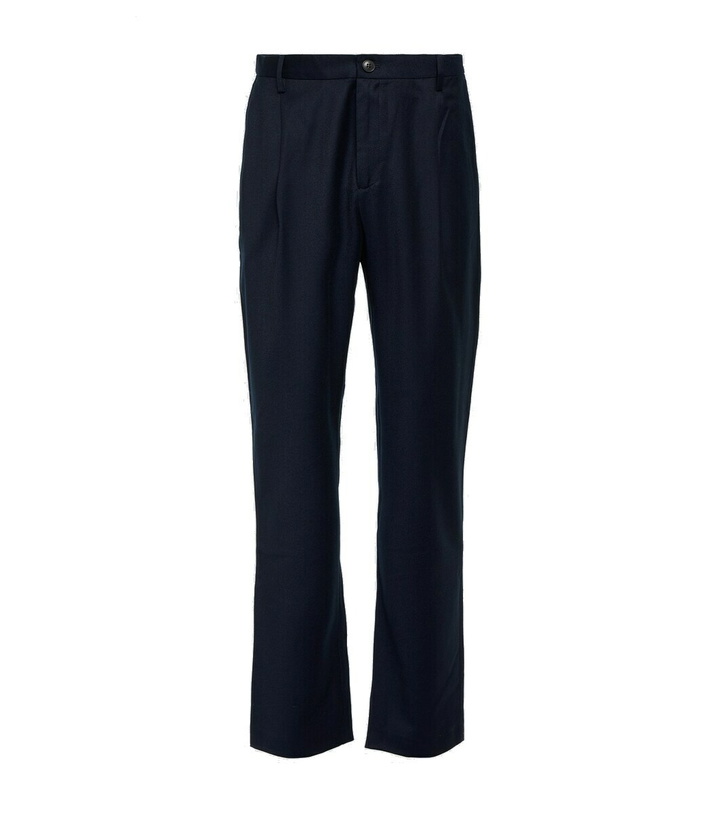 Photo: Sunspel Pleated wool flannel straight pants