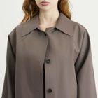 KASSL Editions Women's Original Below Rubber Mac Jacket in Ash