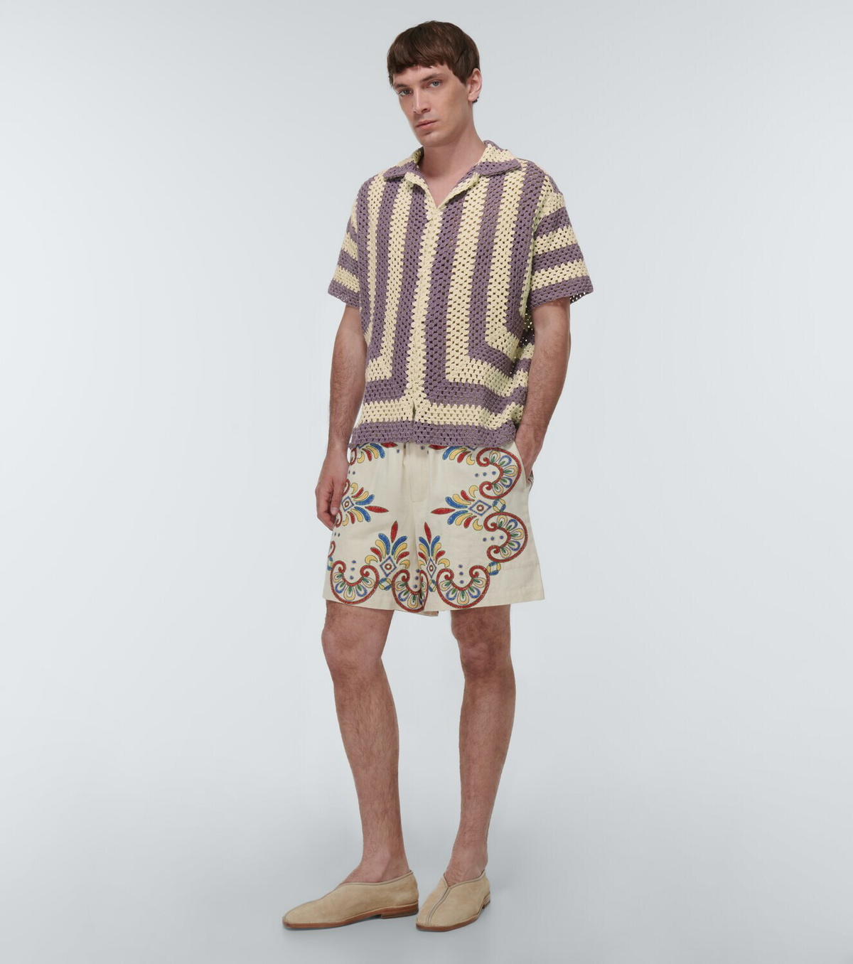 Bode Flagship crochet cotton shirt Bode