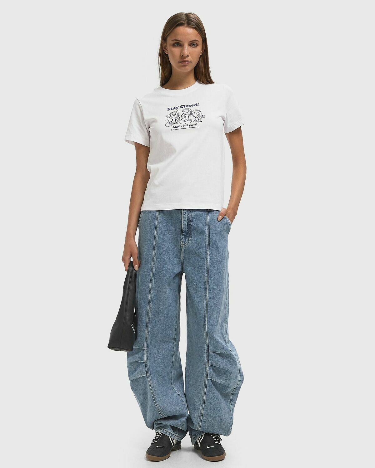 CLOSED BASIC TEE White Womens Shortsleefe