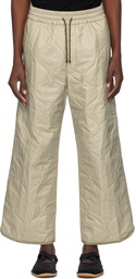 Dries Van Noten Beige Padded Trousers