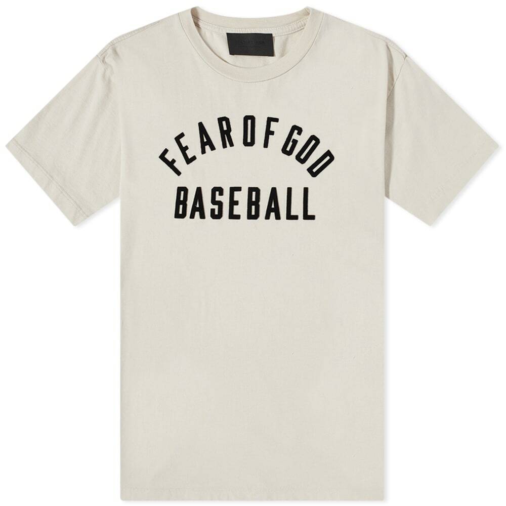 Fear Of God Men's Baseball T-Shirt in Sand/Black Fear Of God