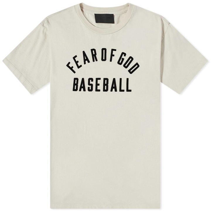 Photo: Fear Of God Men's Baseball T-Shirt in Sand/Black