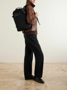 SAINT LAURENT - Leather-Trimmed Shell Backpack